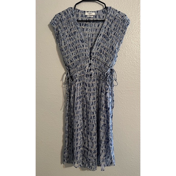 Isabel Marant Etoile | Isabel Marant Étoile Segun Tie-Waist Dress in Blue - Picture 4 of 10